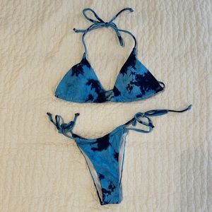 Tie die string bikini